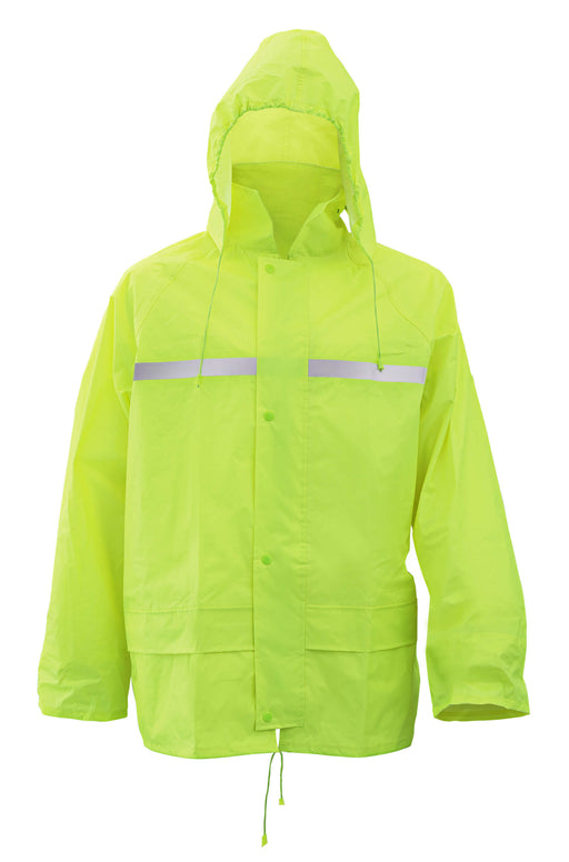 Bremick Thigh Length Rain Coat Fluoro Yellow L