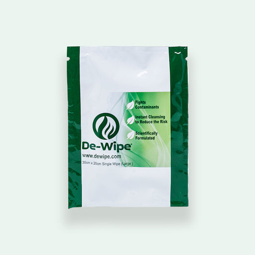 DeWipe Biodegradable Single Wipe 30cm x 20cm