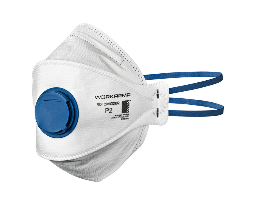 Workarma Disposable Respirator P2 - VALVED FLAT FOLD