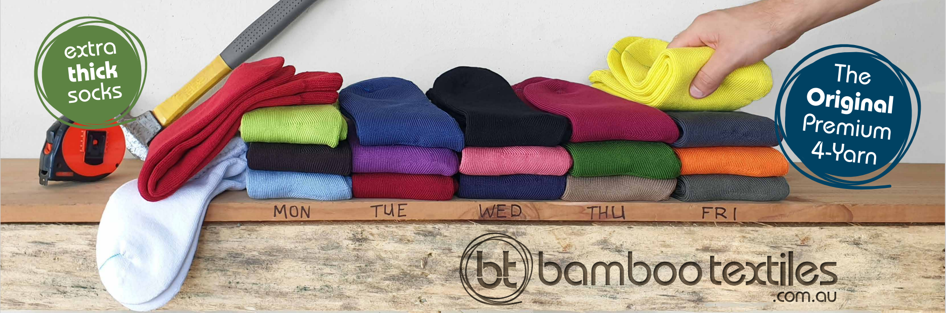 Bamboo Textiles - Extra Thick Work Socks