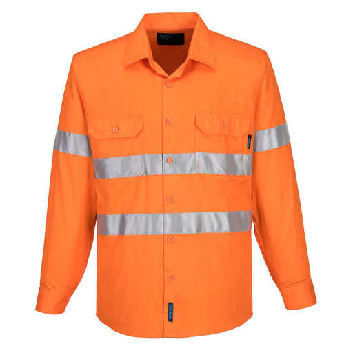 MA301 - Hi-Vis Lightweight Long Sleeve Shirt with Tape Orange