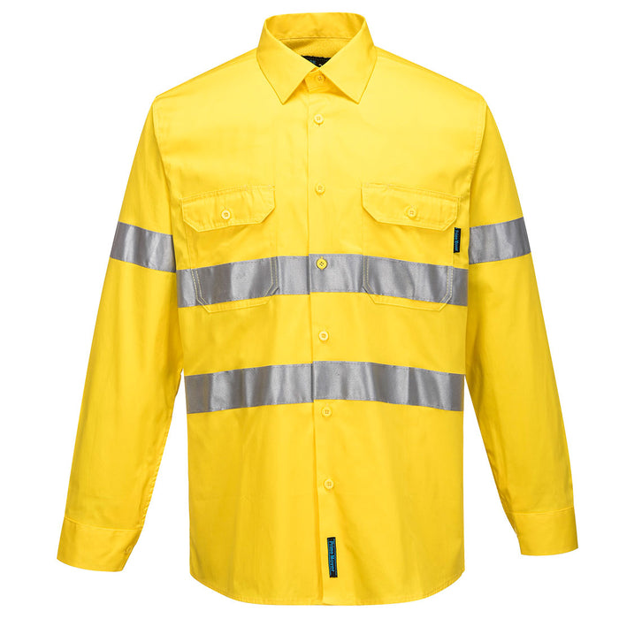 MA301 - Hi-Vis Lightweight Long Sleeve Shirt with Tape Orange