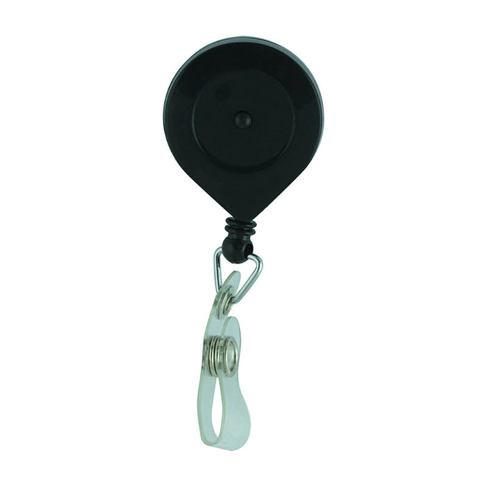 Lockable Retractable Key Ring Holder - Black