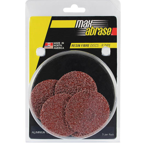 Resin Fibre Disc R Type AlOx Grit Carded 5 Pack