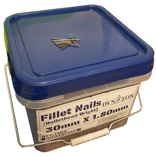 Fillet nails 15kg Bucket (30mm x 1.80mm) (bullethead bright)