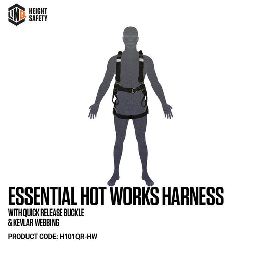 Essential Hot Works Harness with Quick Release Buckle & Kevlar Webbing - Dynaton Australia