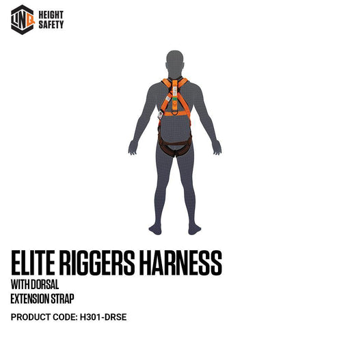 Elite Riggers Harness With Dorsal Extension Strap cw Harness Bag (NBHAR) - Dynaton Australia