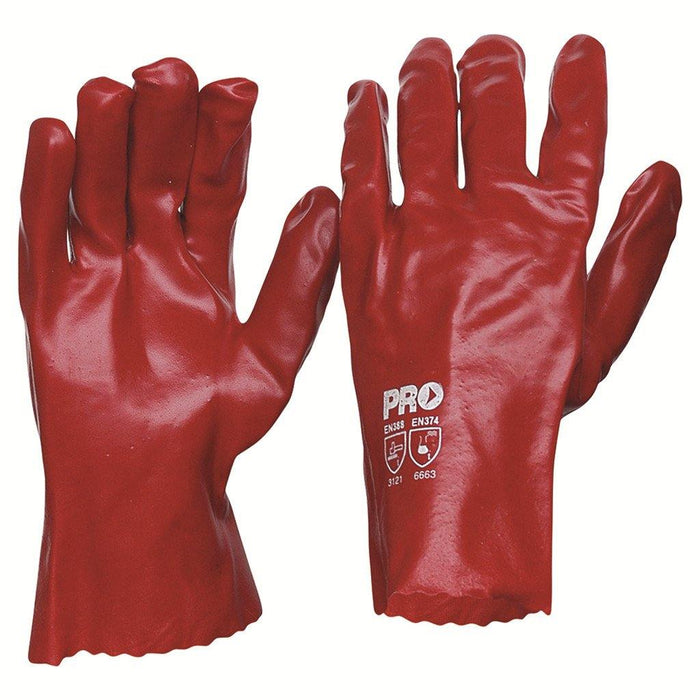 ProChoice 27cm Red PVC Gloves Large - Dynaton Australia