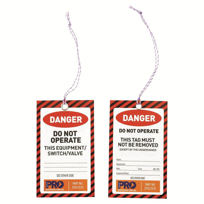 ProChoice Safety Tag -125mm x 75mm Danger (Pack of 100) - Dynaton Australia
