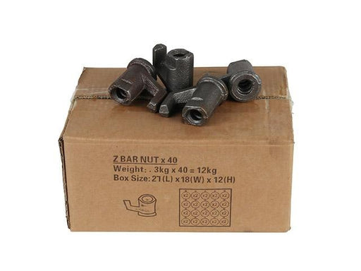 17 mm ZBar Nuts 40 per Box Single Arm